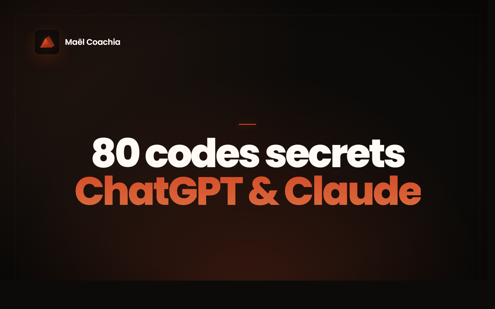 80 codes secrets ChatGPT et Claude — couverture avec ELI5, TLDR, EXEC SUMMARY, PRE-MORTEM